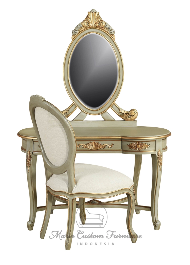 GENEVIEVE GREY GOLD MIRRORED BACK DST MCF-02 IN GREY ANTIQUE COLOR