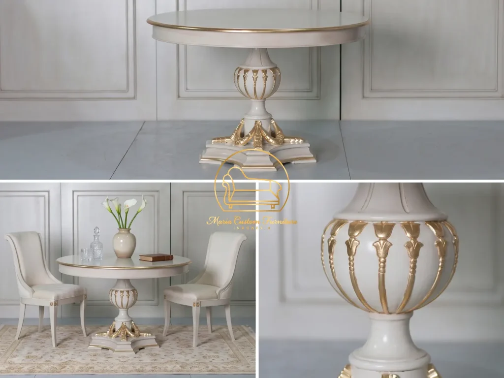 Timeless Elegance - The Regal Pedestal Dining Table Classic Jepara