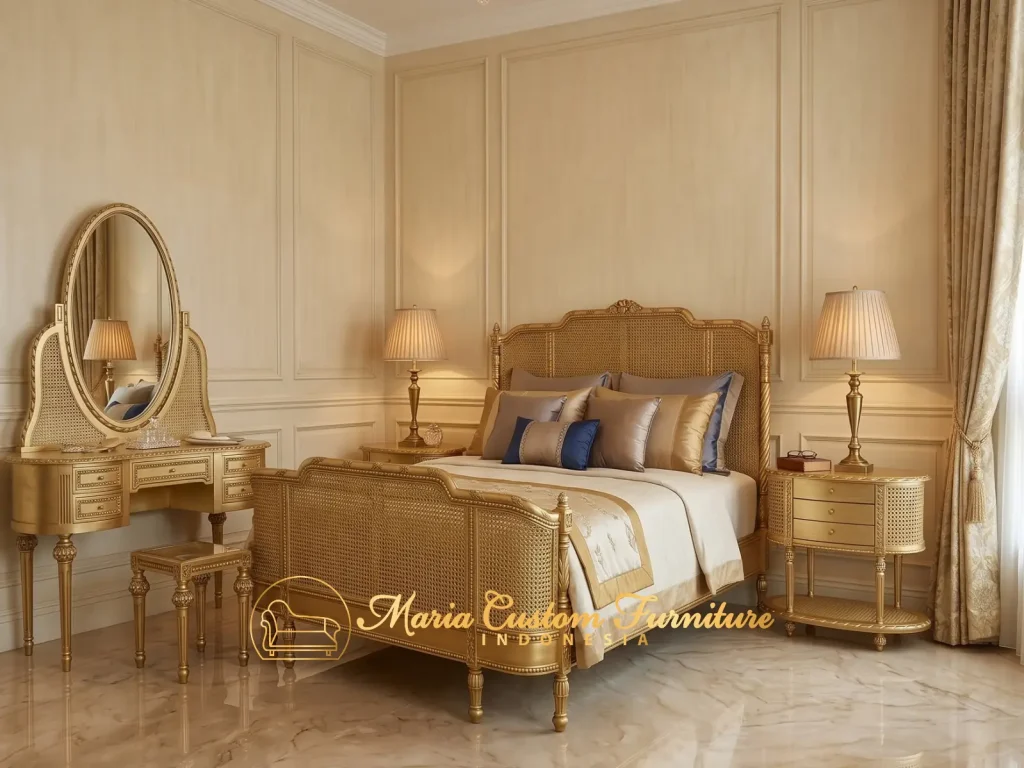 Bedroom Set Gold Antique DST MCF 011