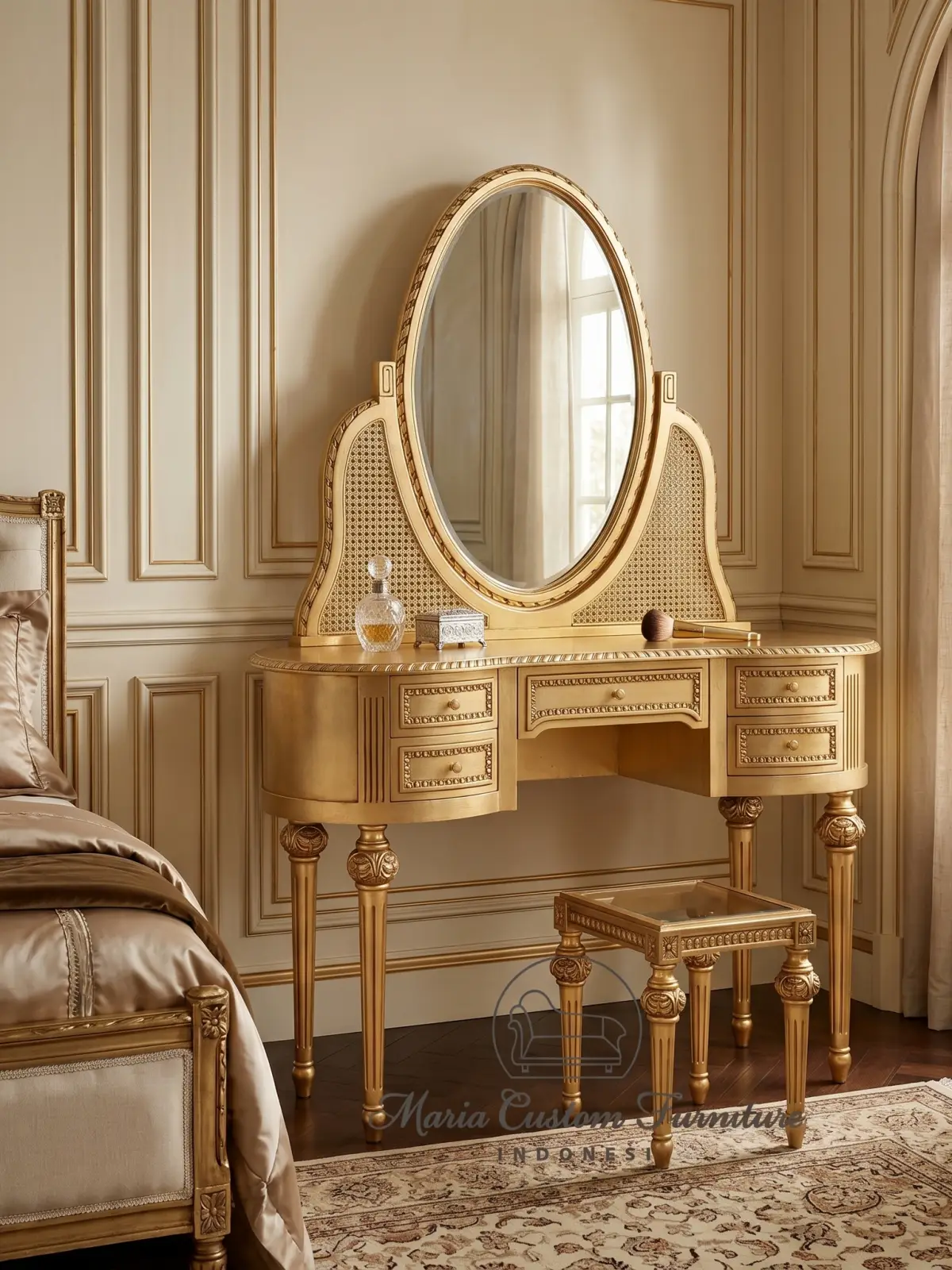 dressing table gold coast Dressing Table Gold Antique DST MCF-01