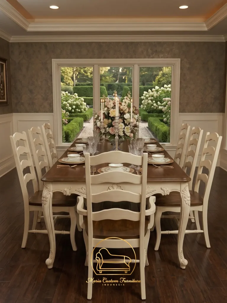 Sale Furniture French Country Dining Set 8 Chair