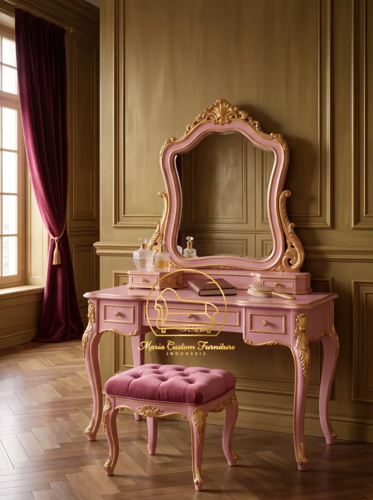 Antique White Dressing Table Desk Classic French Maria Custom Furniture Terbaru