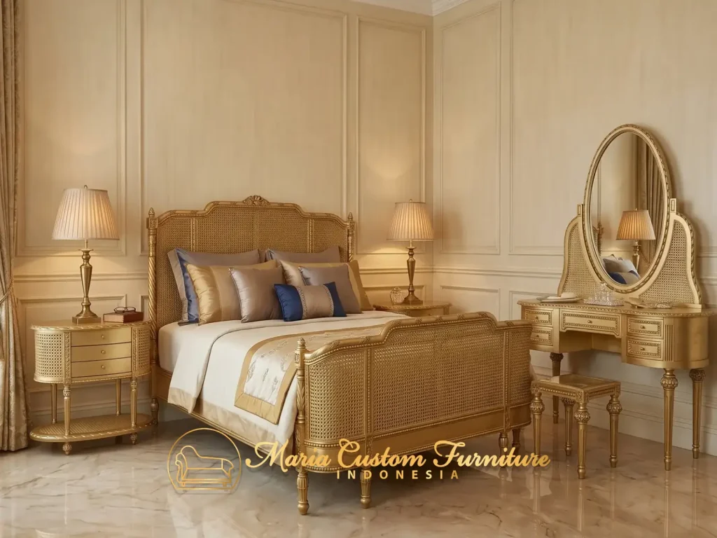 Bedroom Set Classic French Gold Antique DST MCF-01 - Maria Custom Furniture