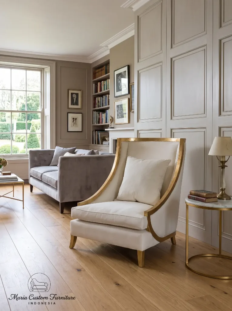 Elagance French Furniture Accent Chair Handcrafted in Jepara Indonesia