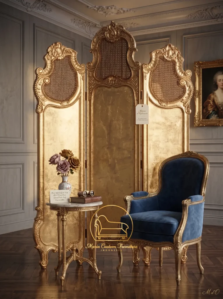 Gold Room Separators Create Luxurious Spaces Instantly with Classic Elegance Screen MCF-02