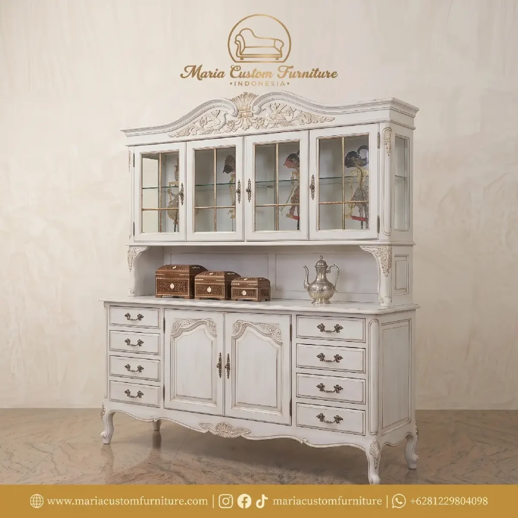 Cabinet Classic French Provincial Buffet Hutch Luxury Custom Furniture