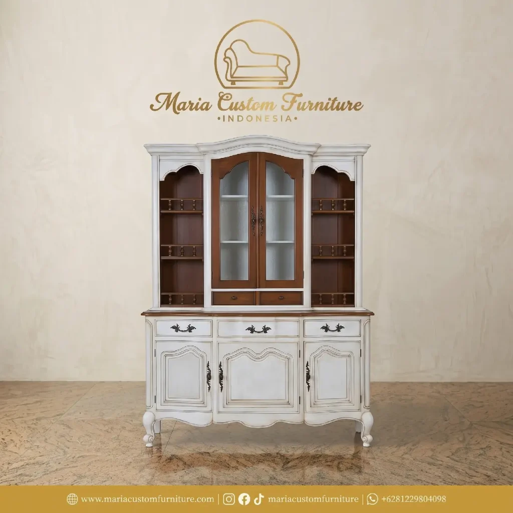 French country style white wooden buffet hutch display cabinet by Maria Custom Furniture Indonesia French country style white wooden buffet hutch display cabinet by Maria Custom Furniture Indonesia Classic Elegance Why This French Provincial Buffet Hutch Is the Ultimate Statement Piece for European Homes