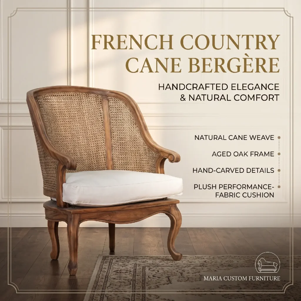 French Cane Bergere Chair