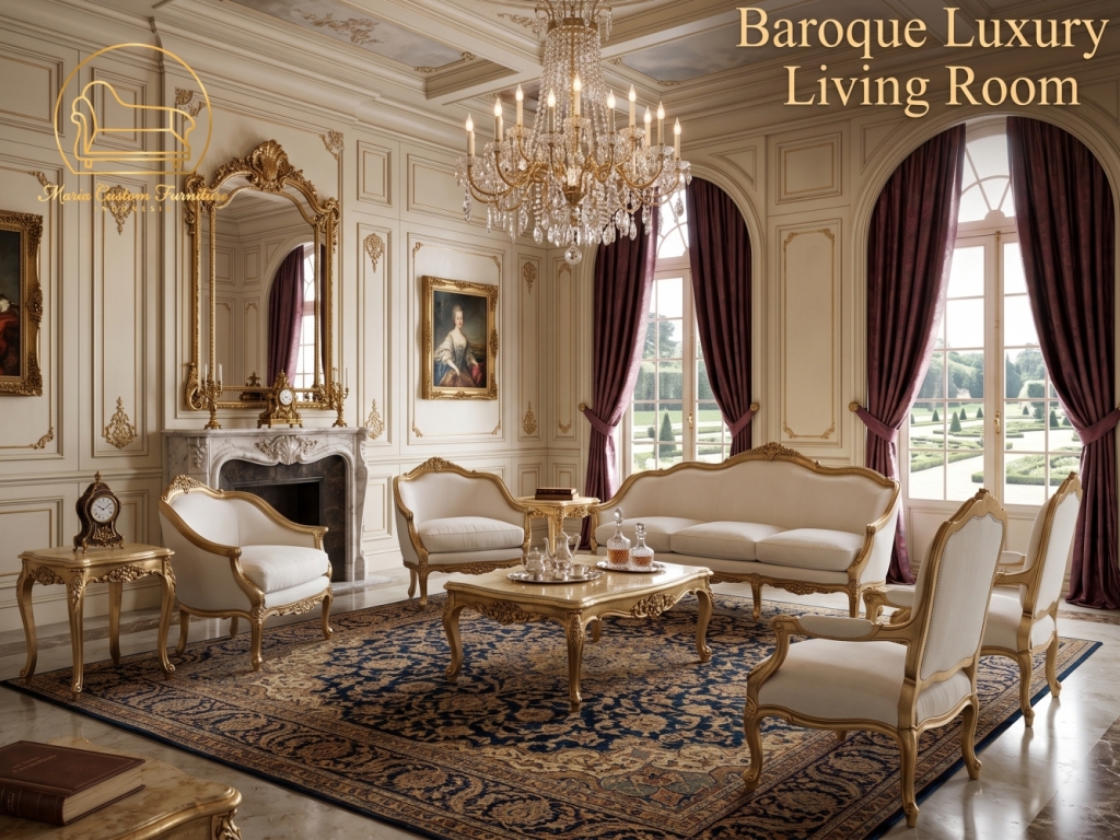 French Gold Bergère Armchair Jepara Sofa Tamu Classic Maria Custom Furniture