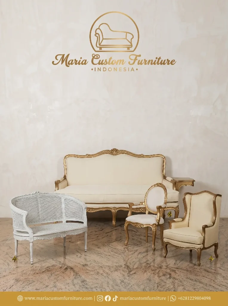 Luxury Living Set sofa klasik dari Maria Custom Furniture