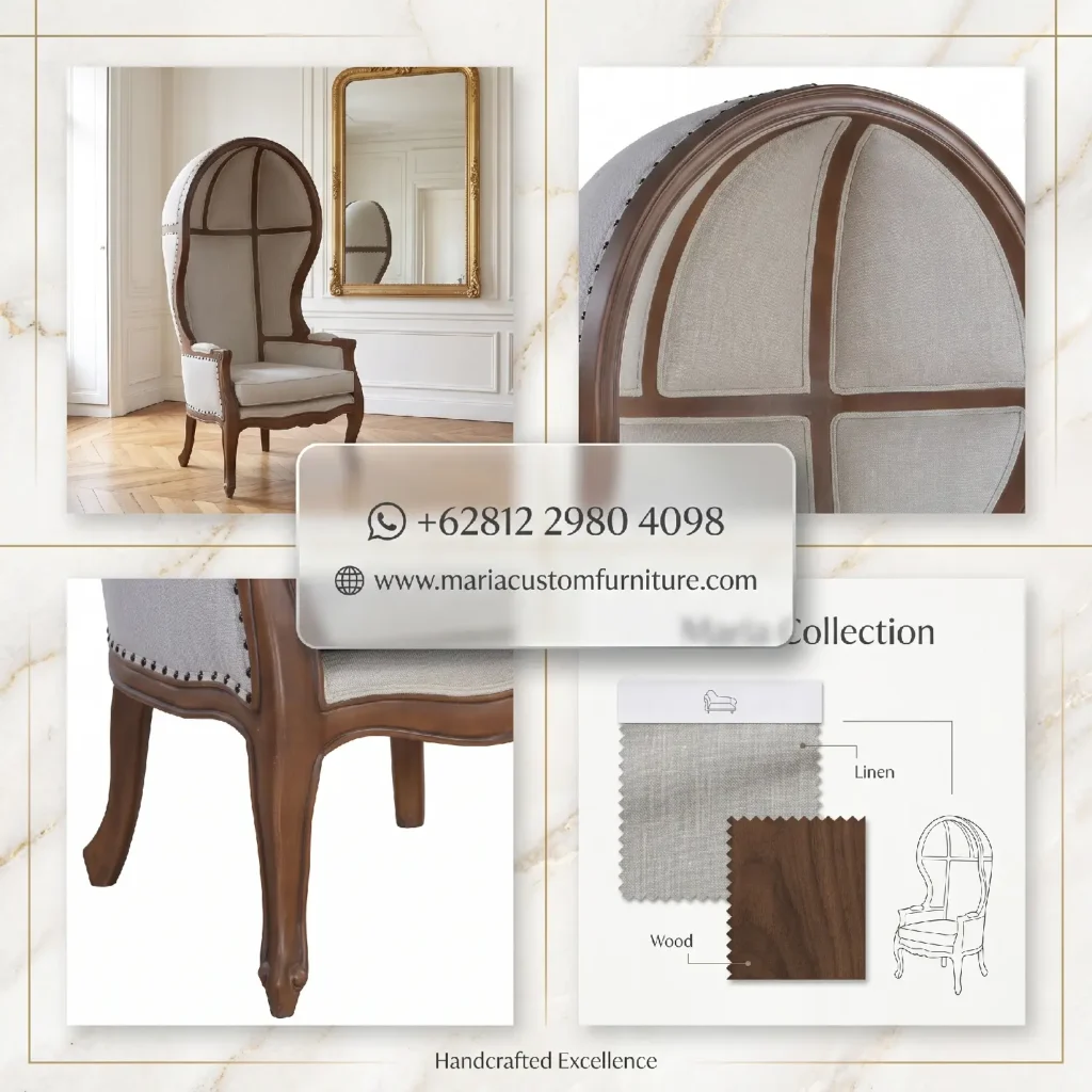 The Ultimate Statement Piece Handcrafted French Porter Accent Chair Design