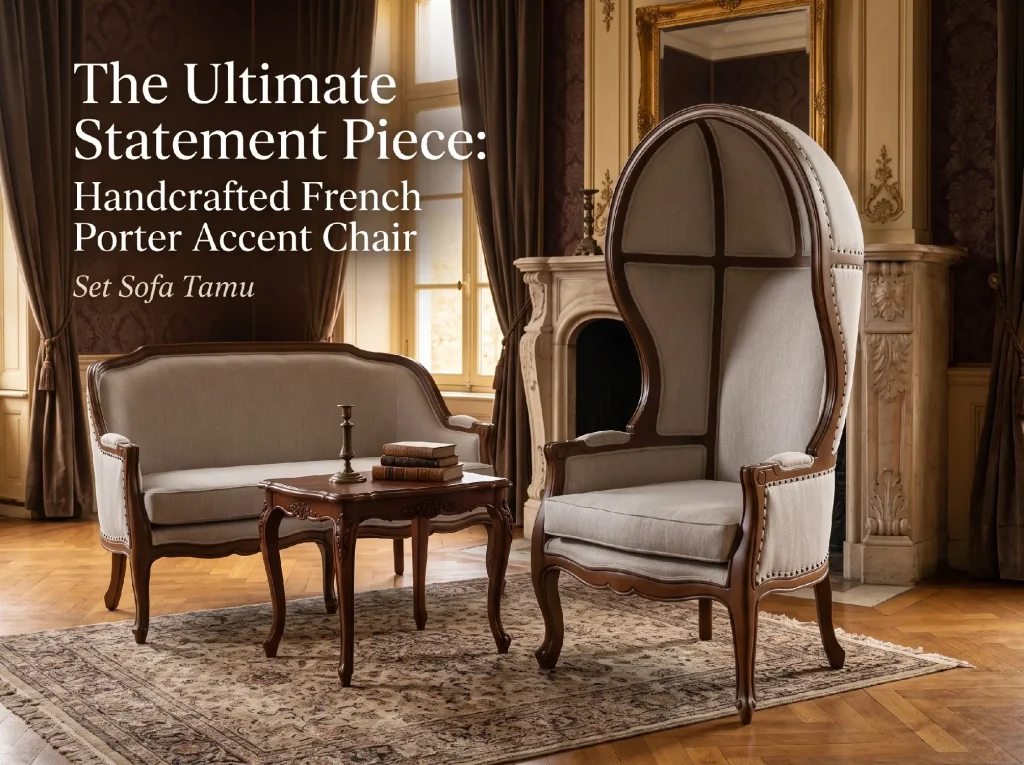 The Ultimate Statement Piece Handcrafted French Porter Accent Chair Living Room