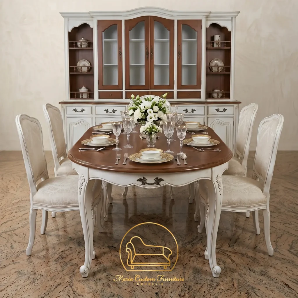 Vintage French Provincial Oval Dining Set