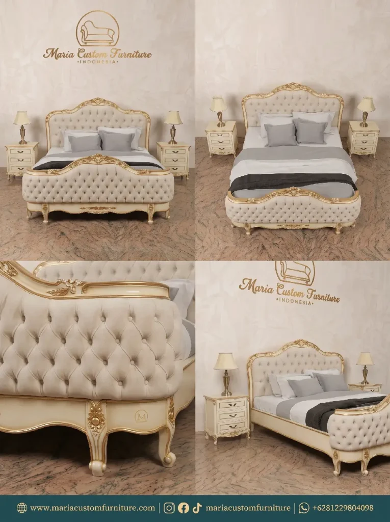 Experience Royal Elegance with the Premium Mahogany Bedroom Set by Maria Custom Furniture Kamar Hotel