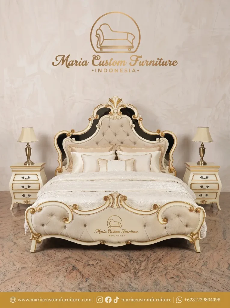 Experience Royal Opulence with the Luxury Black and Gold Bed Set by Maria Custom Furniture