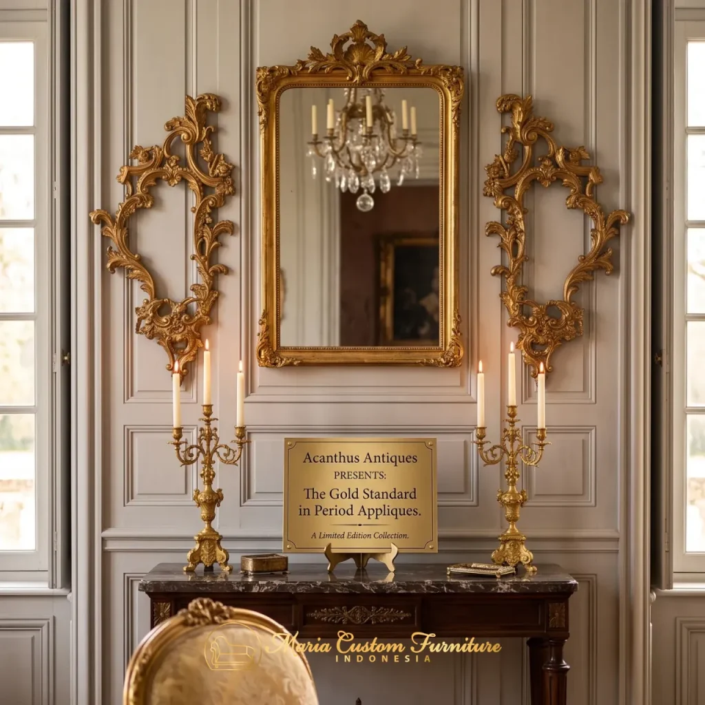 French Classical Gold Gilded Wall Decor Set Maria Jepara