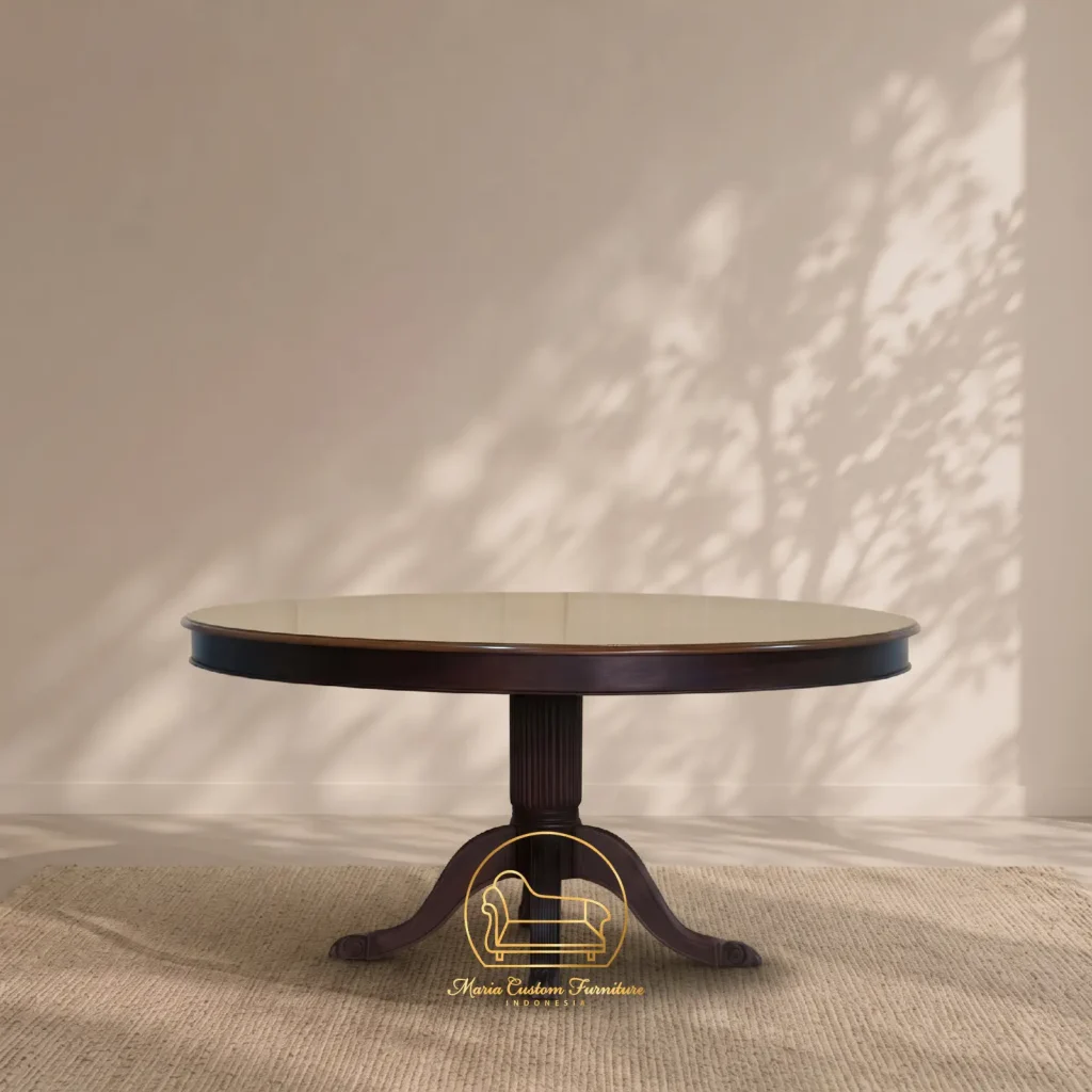Handcrafted Mahogany Pedestal Dining Table