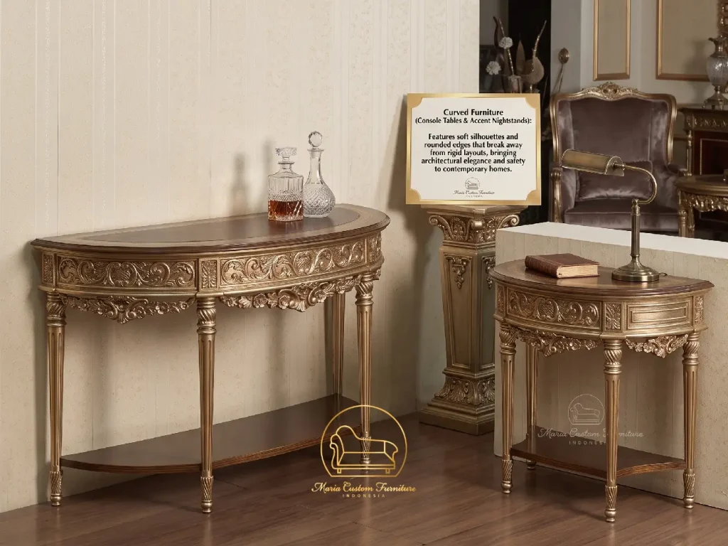 Luxury Console Tables with Accent Nightstands