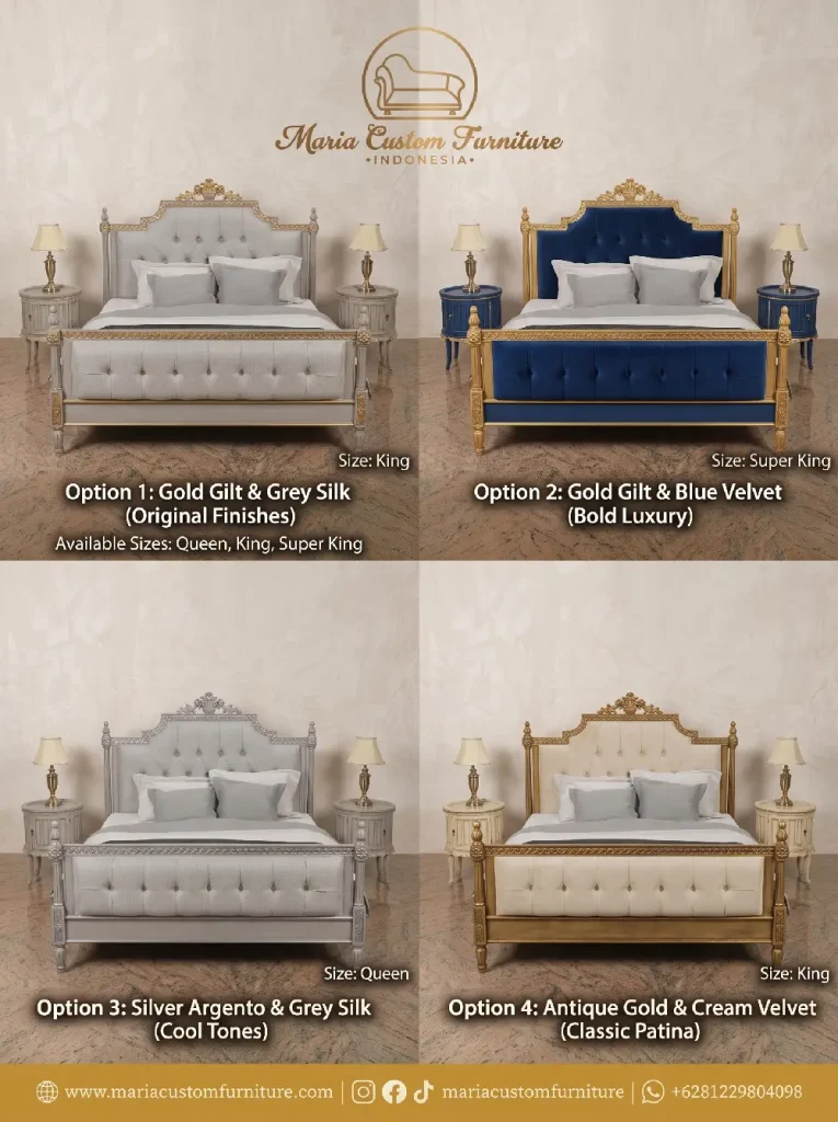 Luxury The Hand-Carved Antique Grey Mahogany Bedroom Set by Maria Custom Furniture