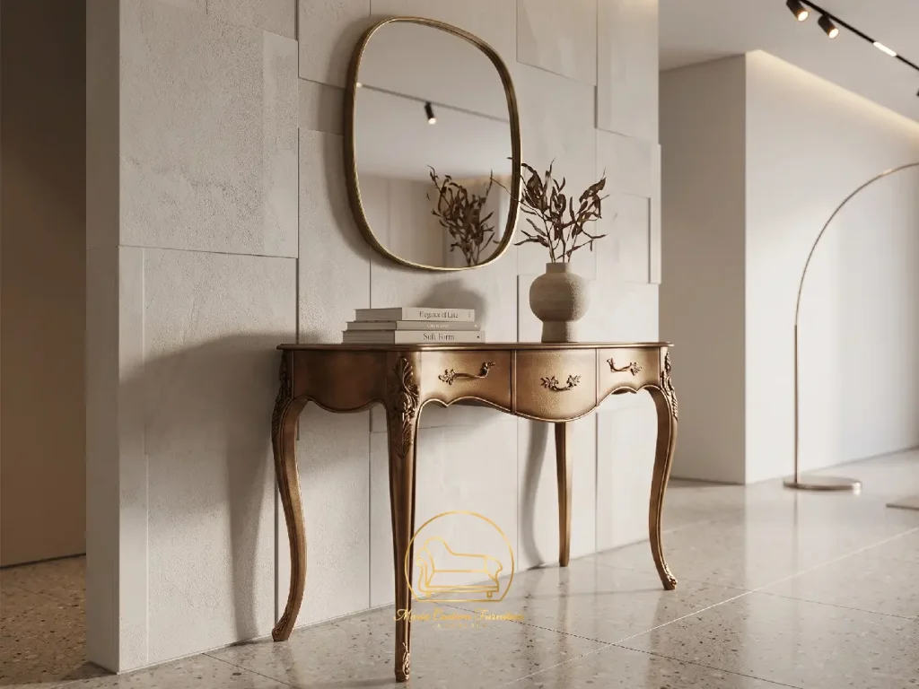 Mirror Console Tables with Accent Nightstands