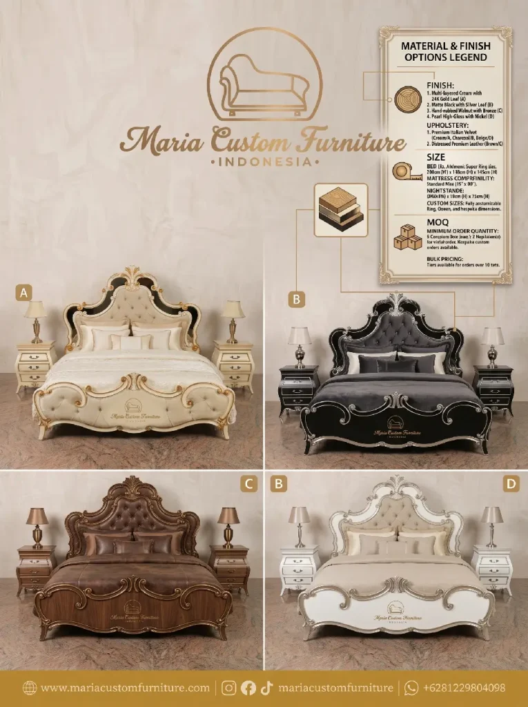 Royal Opulence with the Luxury Black and Gold Bed Set by Maria Custom Furniture