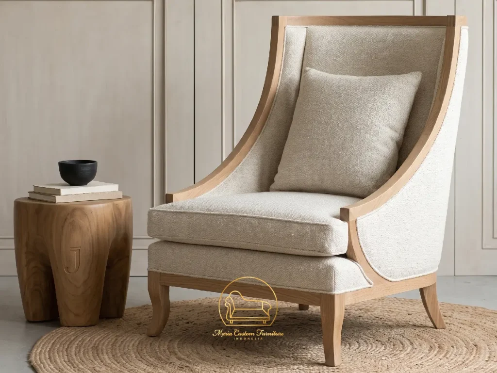 sofas and wooden armchairs